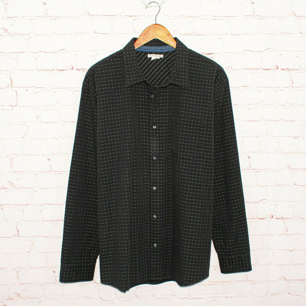 Carbon 2 Cobalt Button up Shirt charcoal Black Cotton size XL